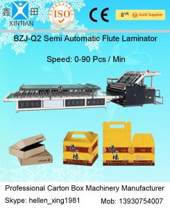 Semi Automatic Cardboard Flute Laminator Machine 2 Layer Paper Laminating Machine
