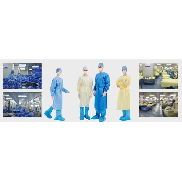 AAMI PB 70 Disposable CPE Gown , CPE Isolation Gown for operation room