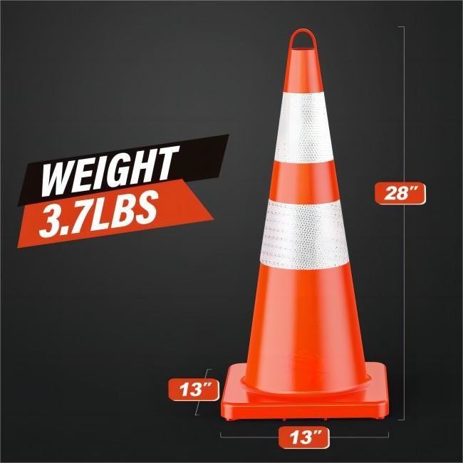 1.8KG PVC Traffic Safety Cones Orange Cone Construction For Warning Emergency