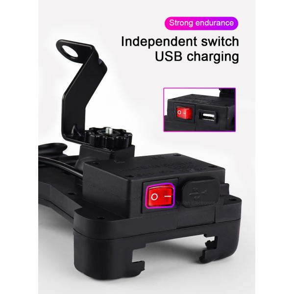 Sunproof motorcycle bike e-bike phone charger holder