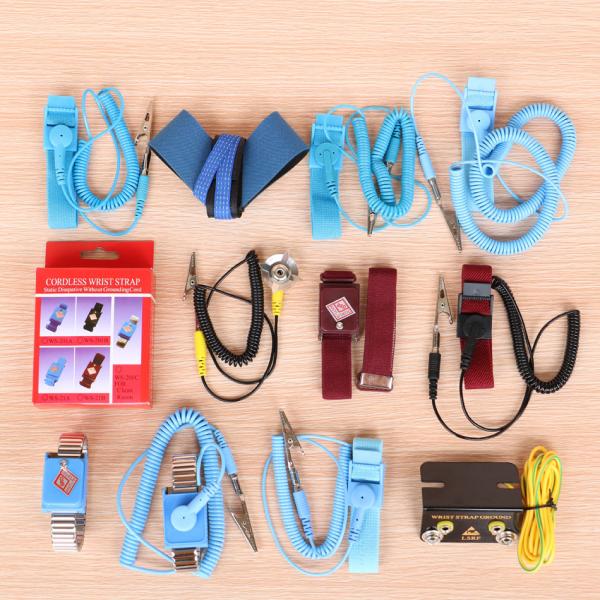 Corded Anti static ESD Wrist Strap Spiral Cable Electrostatic Area