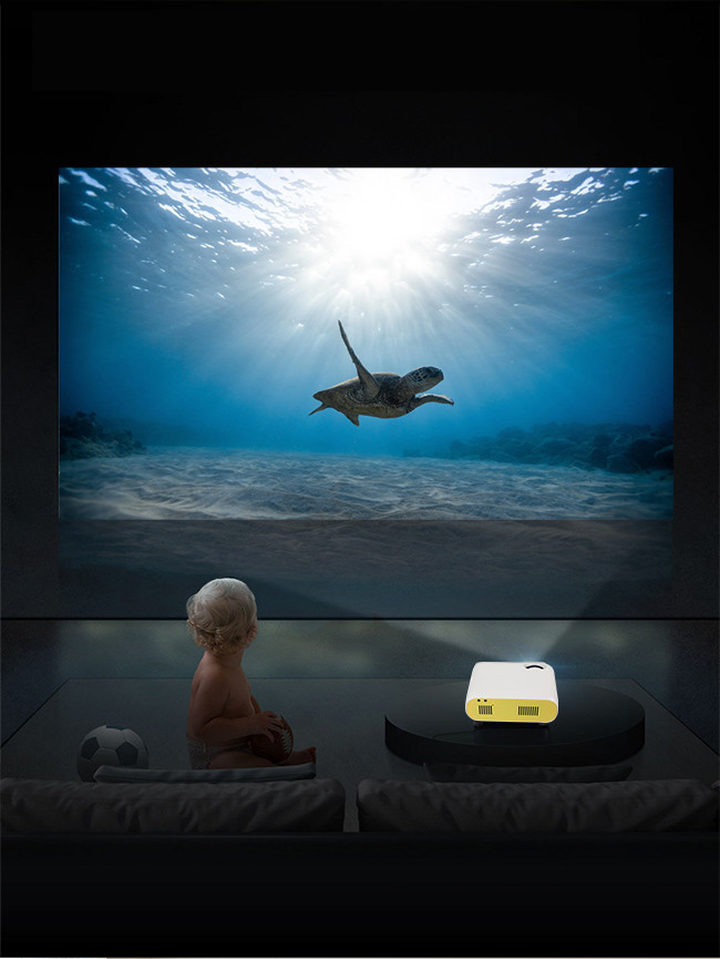 Full HD 720P Portable Mini LCD Projector Supporting 4K For Home Theater