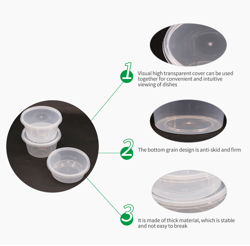 Disposable Deli Food Storage Containers Leakproof 8oz 12oz 16oz 32oz 64oz With Lids