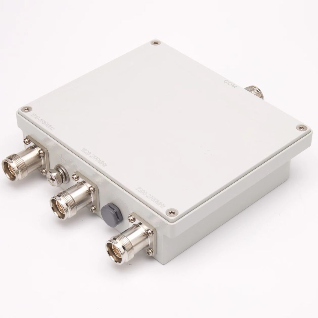 Hot Sale RF Combiner Low Pim -112dbc 1920-2170 2300-2400MHz 300W Triplexer RF Diplexer with 4.3-10 Female Connector