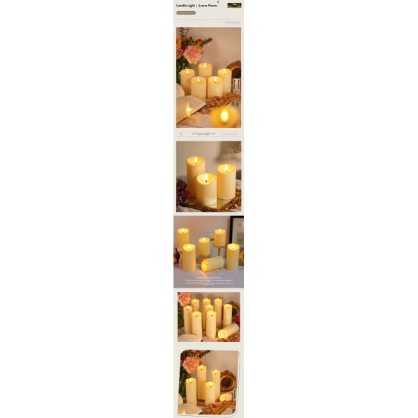 Highly Scented LED Light Candles Eco Friendly Remote Control Pillar Candles Customized