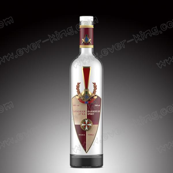 Custom Shield Stickers Printing Metal Liquor Bottle Label Waterproof