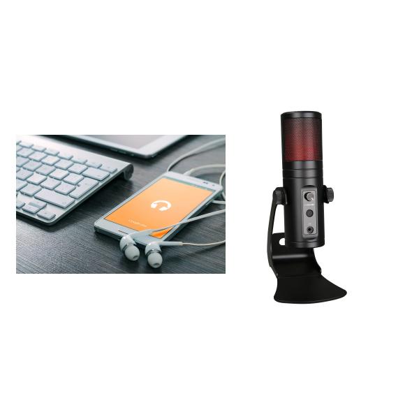 Quality Lightweight 5V USB 2.0 Karaoke Singing Mic 170mmx47.5mm for sale