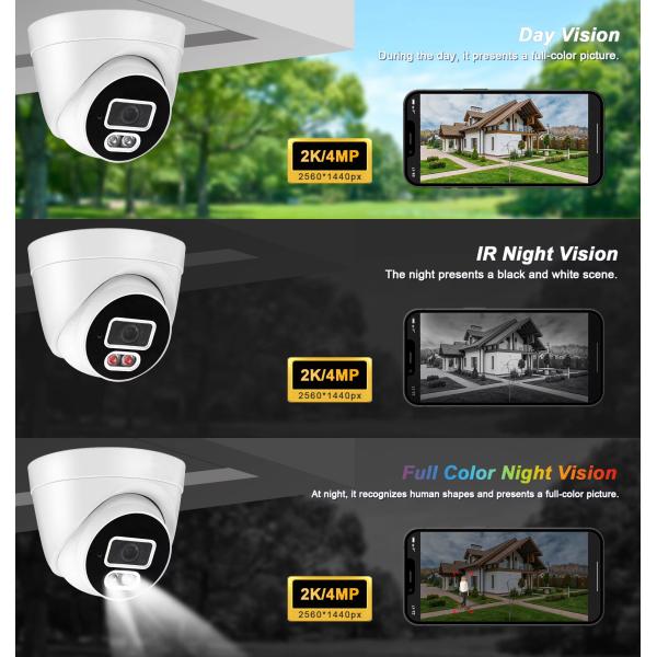 Input Output Cctv Ir Capture Night Vision CCTV Security Camera 4Mp Indoor Security Dome Camera