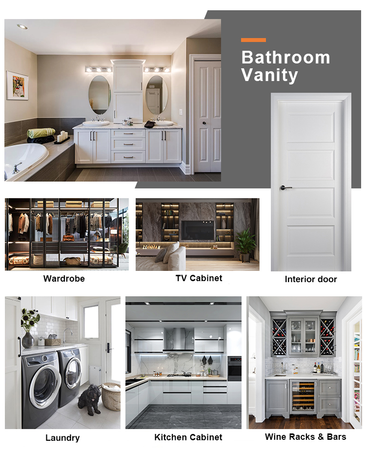 MR-MDF Material Freestanding Double Sink Modern Floating Bathroom Vanities for at Low