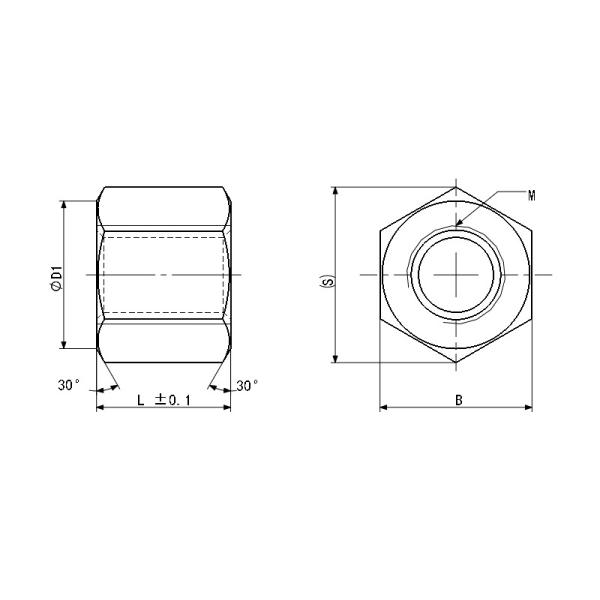 Hex Mounting Type Industrial Metal Nuts For Food Processing Equipment