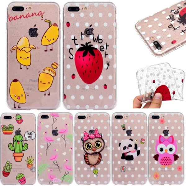Quality Bling Glitter Transparent Soft TPU Phone Case For iPhone 7 8 Plus Sparkling Stars Shinning Clear Phone Back Case for sale