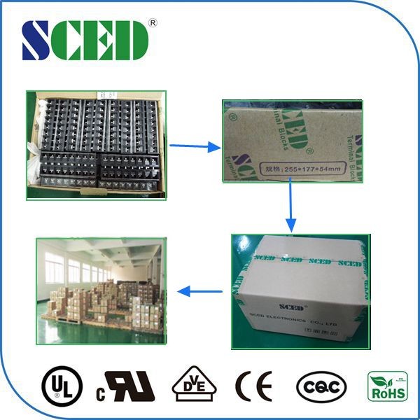 7.62mm Barrier Terminal Block Double Decks Electric Terminal Blocks 300V 15A