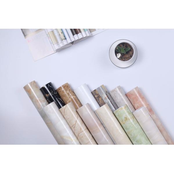 1.22m or 0.61m Width Size High Glossy Marbling PVC Wallpaper Adhesive Wall Stickers for Bathroom and Kitchen Marble Wallpaper