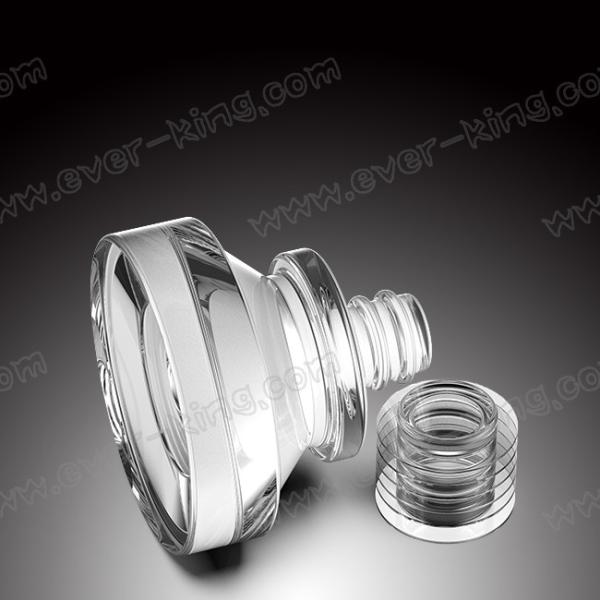 Clear Oval Empty Whiskey Glass Bottles 750ML