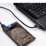 USB3.0 Port Hard Drive Enclosure 2.5 inch HDD SSD Portable Case Transparent