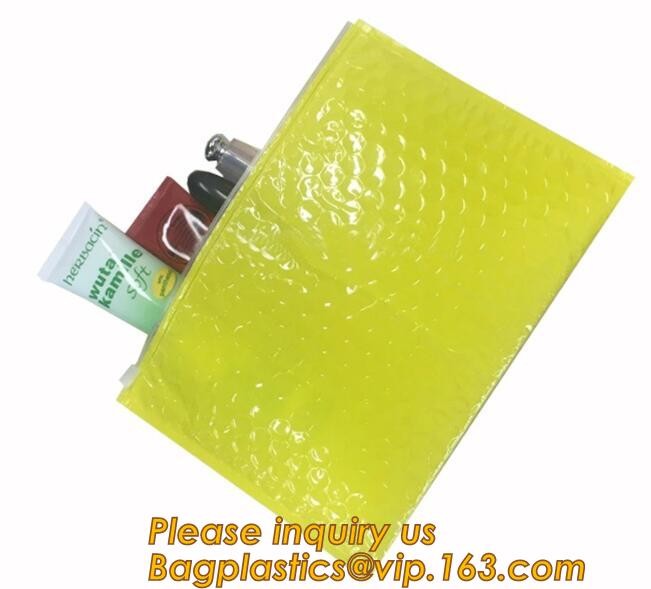 Cosmetic Slider Zip lockk Bubble Bags Bubble Slide Pouch,Zip lockk esd bubble bag bubble packaging wrap cosmetic pouch slide