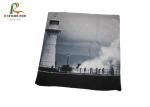 Custom Printed Fancy Grey Square Pillow Cases Polyester No Fading Various