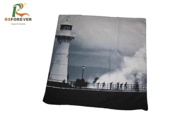 Quality Custom Printed Fancy Grey Square Pillow Cases Polyester No Fading Various Designs for sale