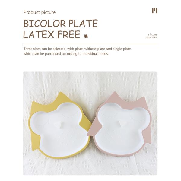 BPA Free Infant Silicone Feeding Plate Waterproof With Suction Bottom