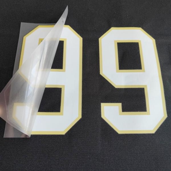 Quality Custom Iron On Jersey Number Heat Transfers Football Jersey Letters And Numbers for sale