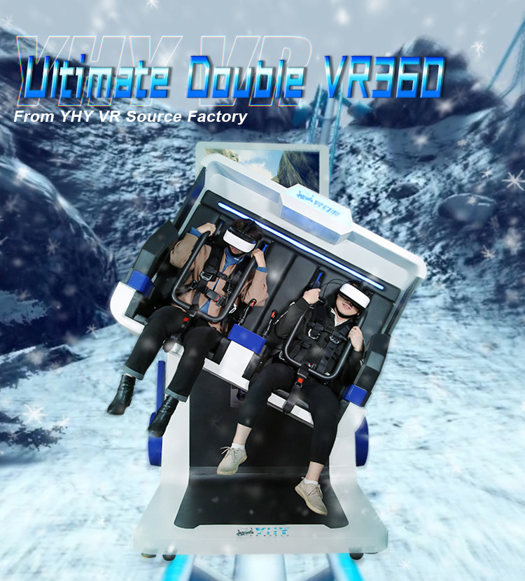 360 Motion 220V Game VR Simulator / 9D VR Machine For Double Players