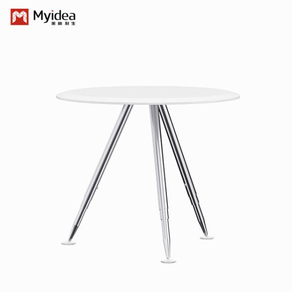 Quality Support customization Modern Style Office Furniture Table With White Countertop And Sturdy Metal Steel Legs for sale