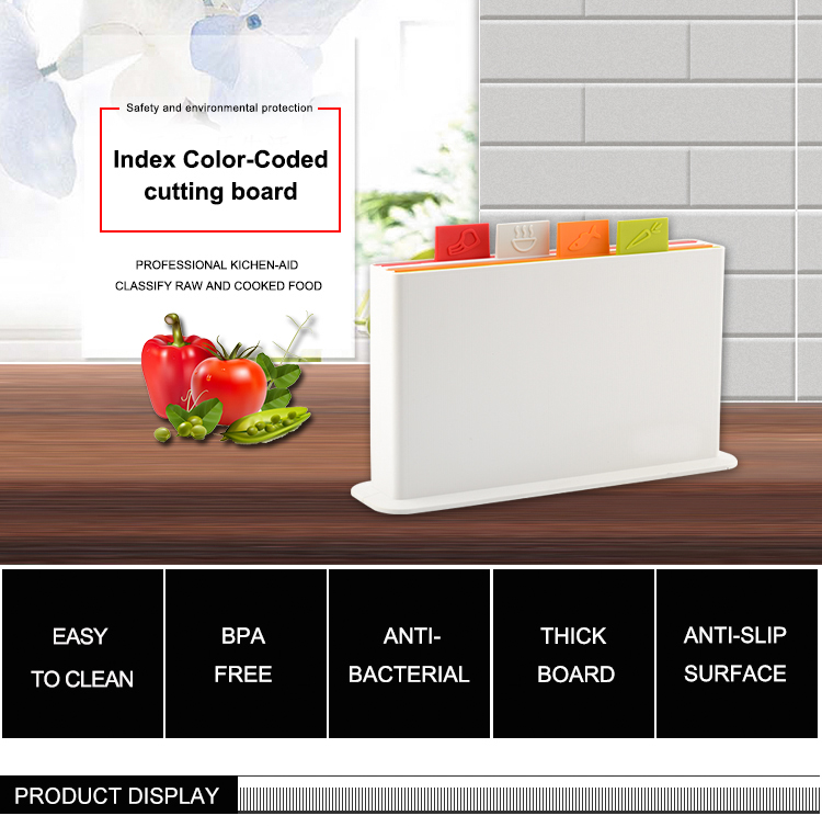 Household Essentials Chopping Board Set in Non-stick PP Material with Newest Colors