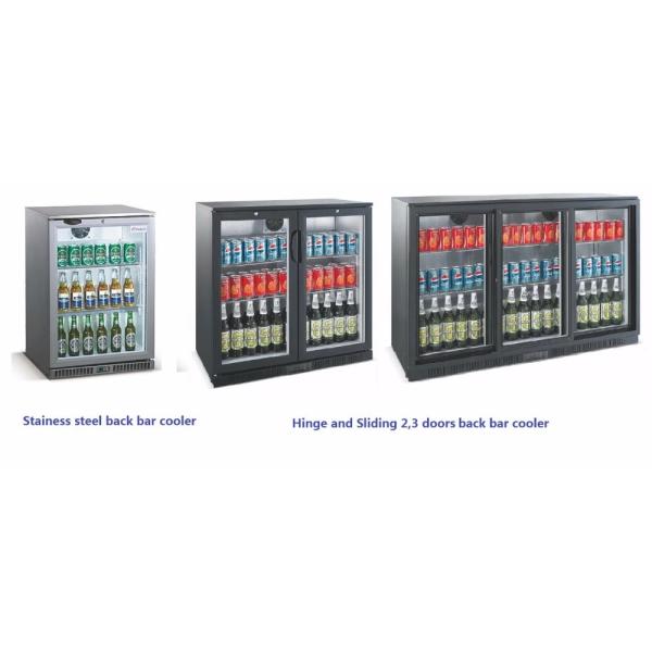 Black 128L Commercial Bar Refrigerator , Single Foaming Door Back Bar Fridge