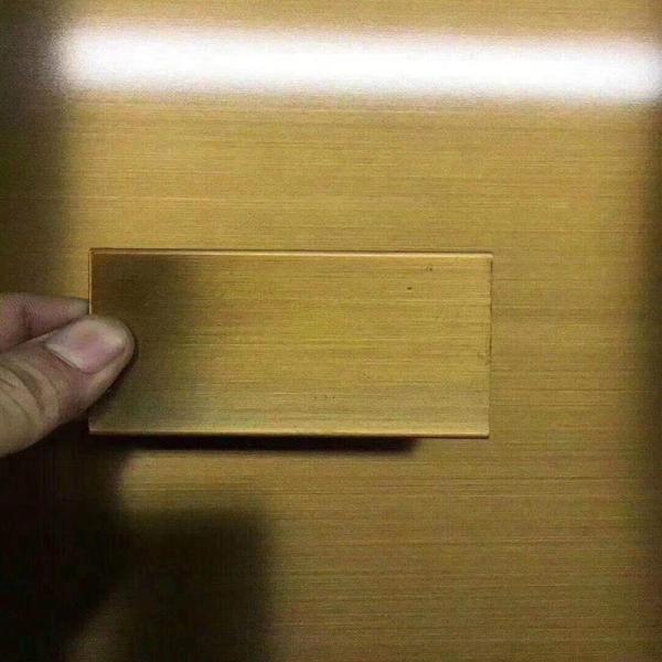 SUS 304 pvd coating colors Decorative SS Sheet for door handles brushed stainless steel finish