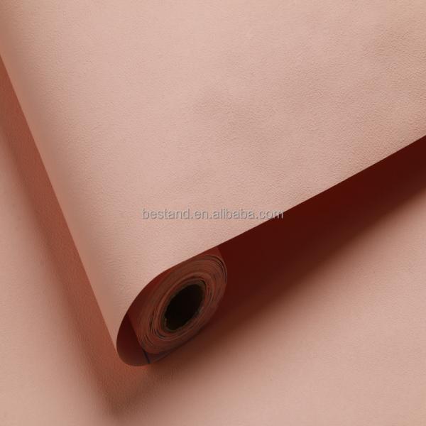 Solid Color Vinyl Paper Beautiful Plain Color Modern Korean Decorative Wallpaper for Apartment