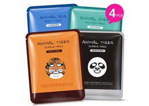 China Radiant And Nourished Sheet Face Mask Cotton Material Animal Style wholesale