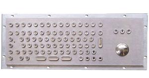 China MKT2645 345x125mm metal keyboard with trackball, fucntion keys and numeric keypad on sale