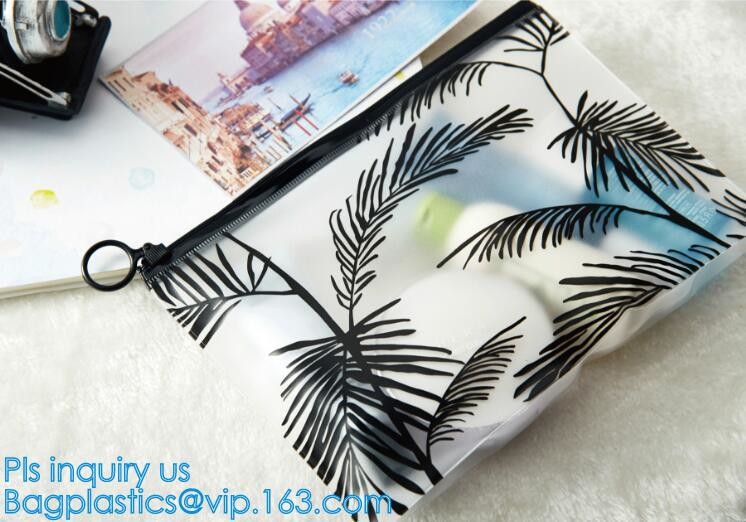 Custom waterproof pvc slider zipper wet bikini bag, zipper lock slider bag/resealable pvc slider zip poly bag, resealabl