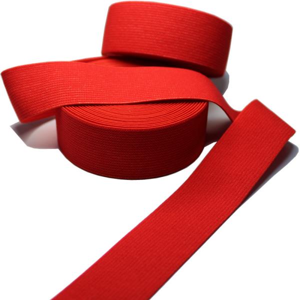 Quality Knitted 3cm Nylon Elastic Webbing Red Braided Loop Watch Band for sale