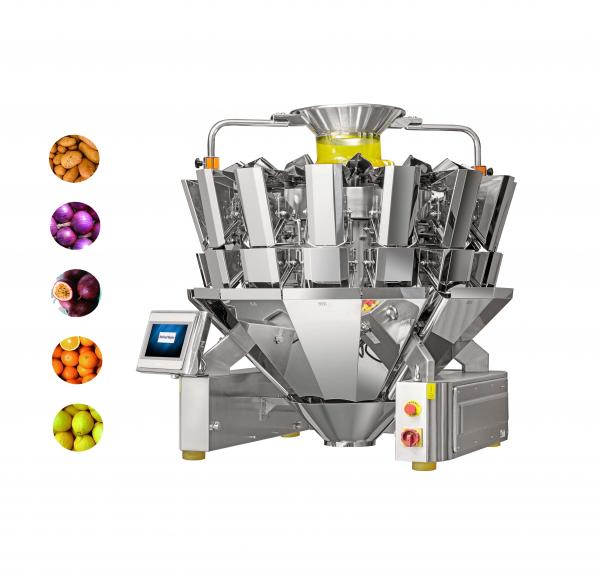 Quality 14 Head 20g-1500g PLC Dried Fruits Multihead Weigher Peanuts,Cashew,Walnuts,Chocolate for sale
