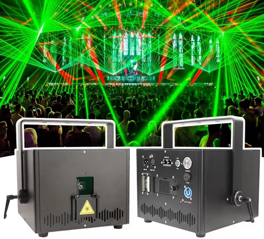 Lightweight 20W RGB Disco Laser Effect Light With Full Color Square Beam
