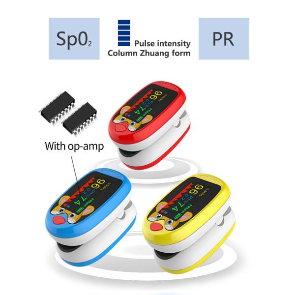 1BPM Resolution Finger Pulse Oximeter With 2 AAA Batteries