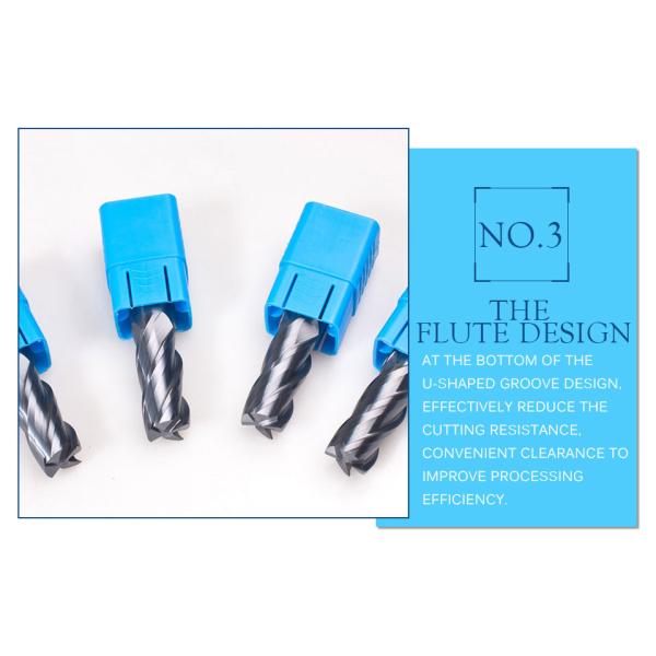 HRC60 Solid Tungsten Carbide End Mill 4 Flutes Flat End Mill 8x60mm For Steel