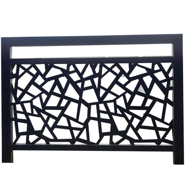 Quality Preassembled Outside Black Wrought Iron Guardrail Fence Panel Balustrade for sale