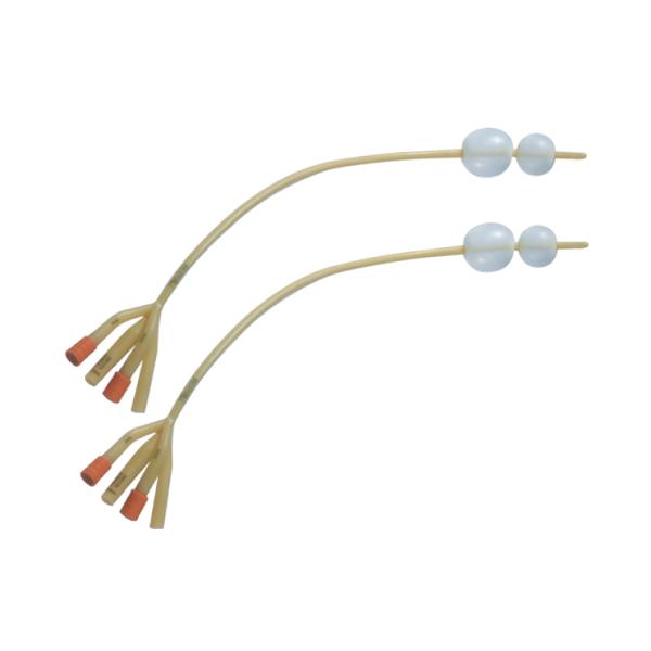 Latex 18fr 30cc Foley Catheter , 4 Way Double Balloon Silicone Coated Foley Catheter