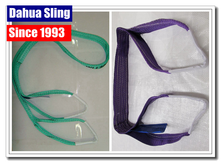 Low Elongation Custom Lifting Straps , Double Layer Lifting Web Slings