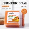 Herbal Natural Turmeric Soap Bar For Face Body Wash Dark Spots Intimate Areas Underarms for sale