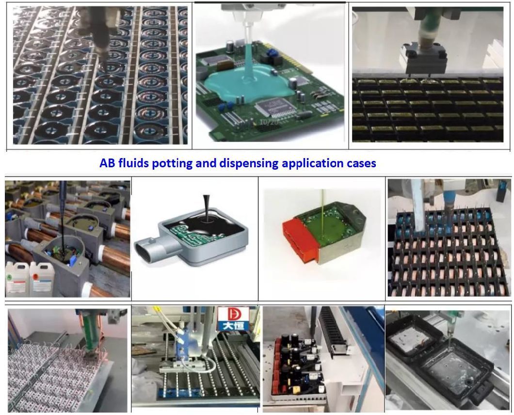 Automotive Electronic Two Part Adhesive Glue Degassing Mixing and Potting Machine