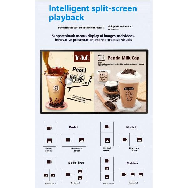 18.5'' 21.5'' 27'' Wall Mounted LCD Commercial Display Lcd Advertising Player Digital Signage for Shop,elevator,hotel Subway