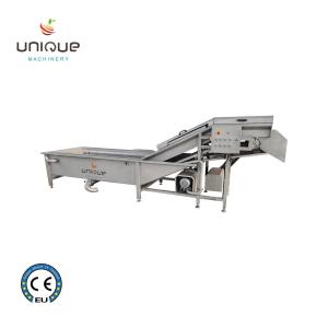 China Vegetable Washing Machine for Fruit and Vegetable Chilli Bubble Flood Processing Line wholesale
