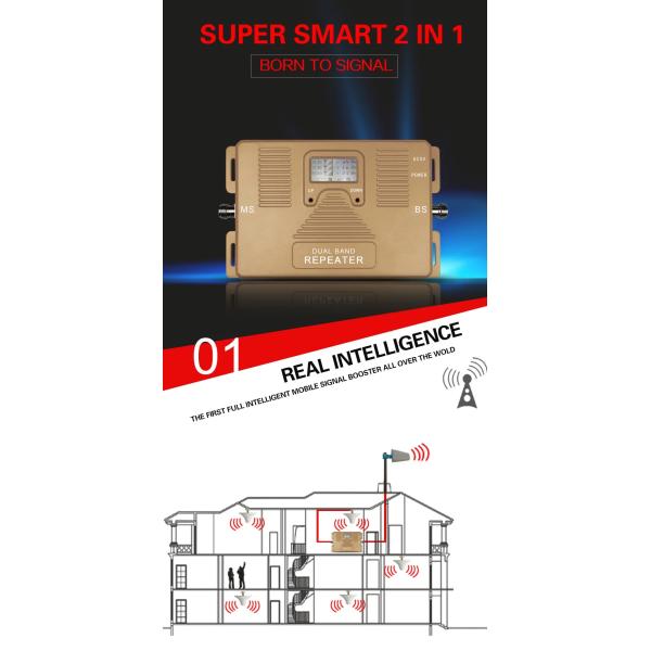 2G 4G Dual Band Signal Booster Automatic Dormancy GSM LTE Repeater