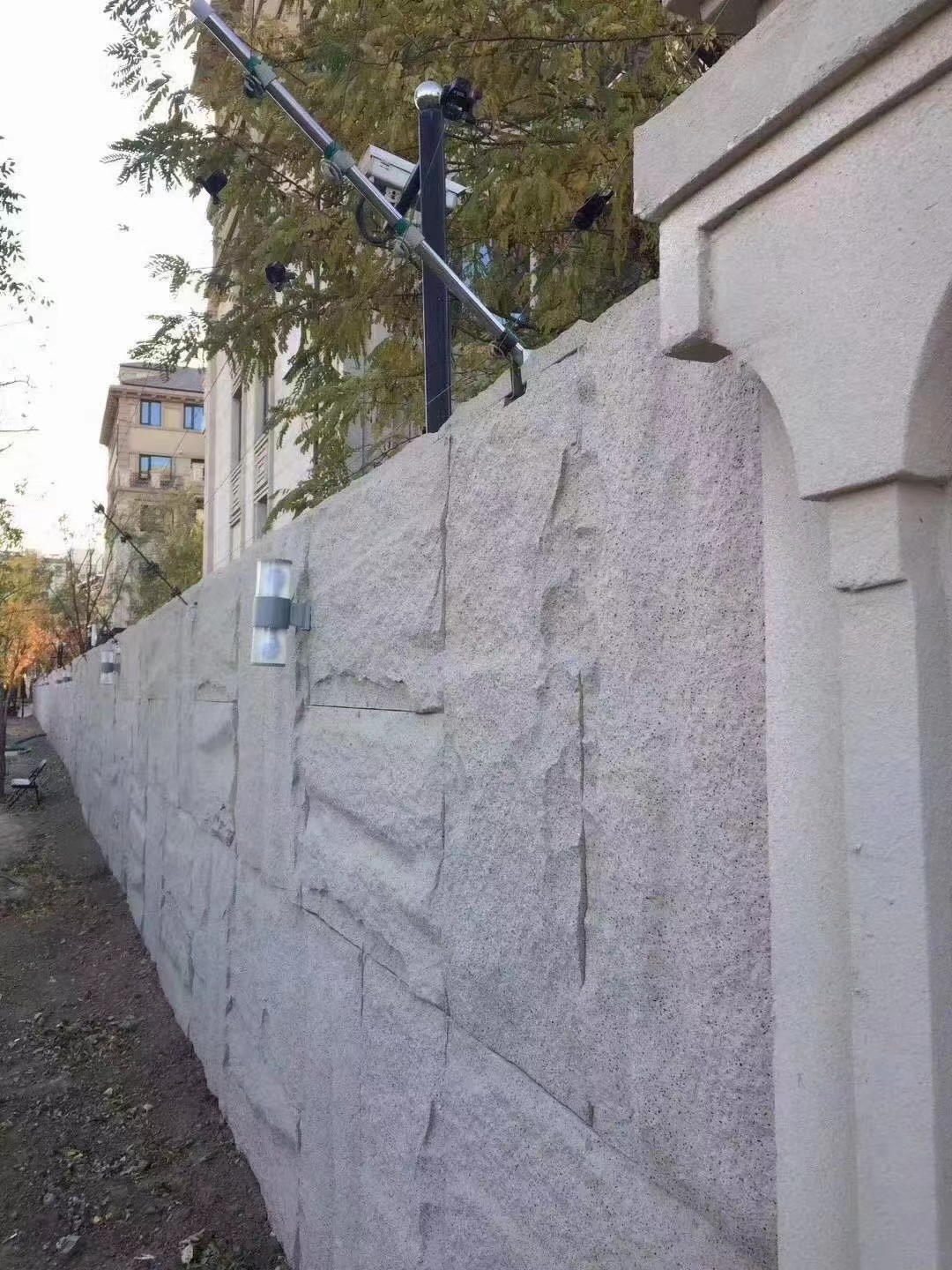 Mushroom Face Imitation Stone Wall Covering Pu Stone Panel 3-10cm Thickness