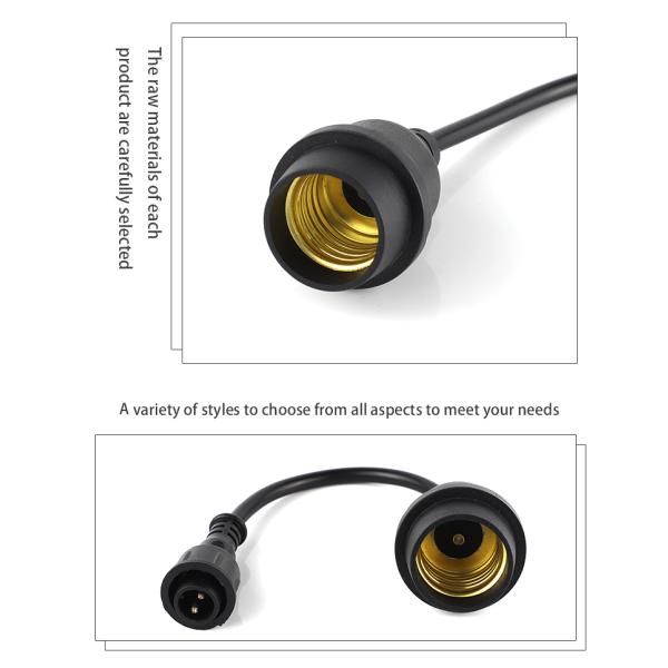 E27 Outdoor Waterproofing Soft Corded Lamp Holder Ip65