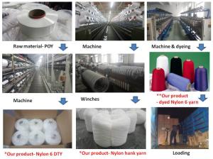 China High Strength Hank Nylon Yarn 70D / 24F / 2 Count Good Elasticity Customized wholesale