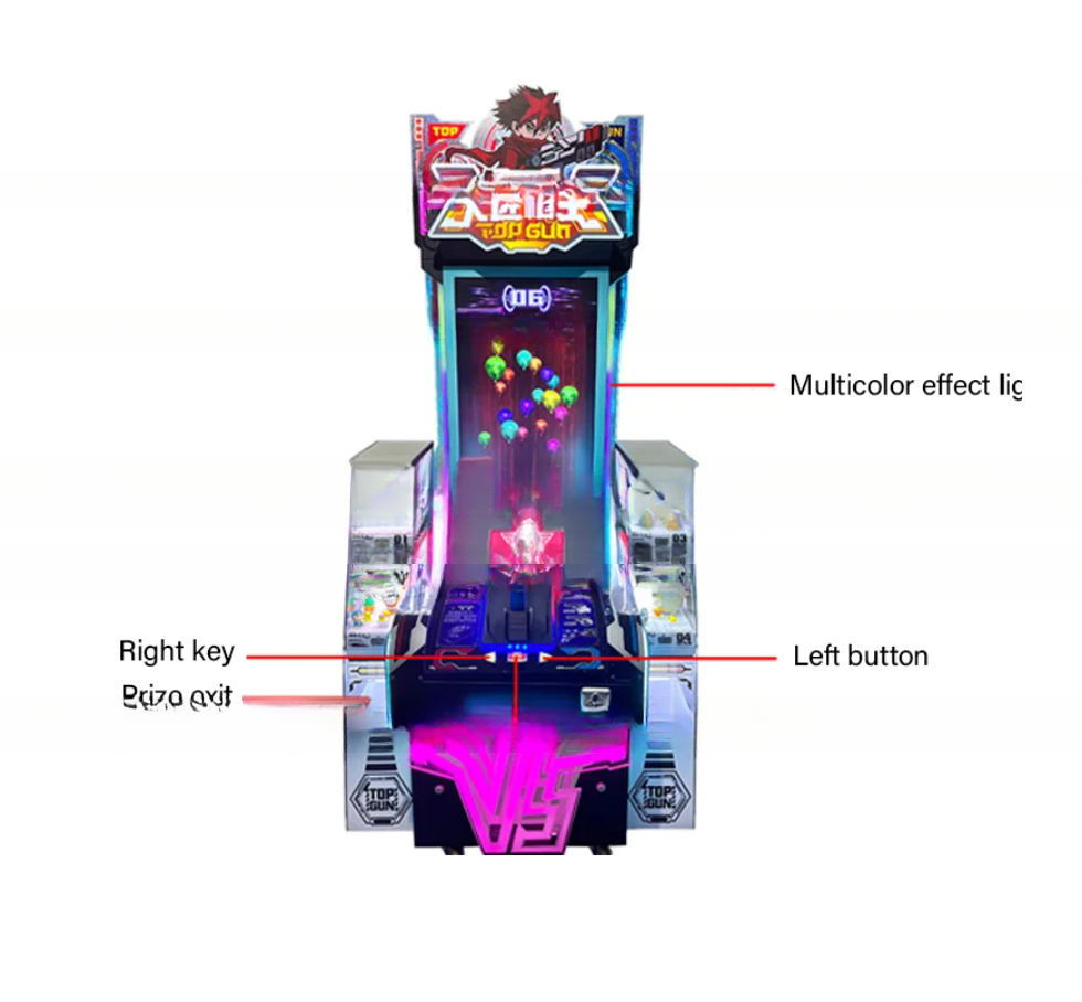 2 Player Interactive Arcade Game Top Gun Shooting Game Arcade Machine